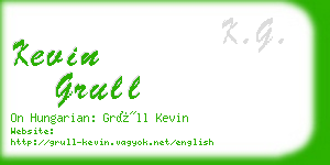kevin grull business card